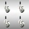 Service Caster 3 Inch 316SS Gray Polyurethane Swivel 7/8 Inch Expanding Stem Caster Set SCC SCC-SS316EX20S314-PPUB-78-4 - alternate 4